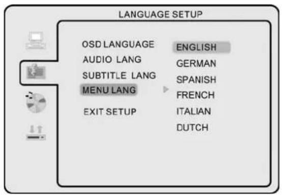 MT Logic TFDVD1522MT - Taal Set-up - 2
