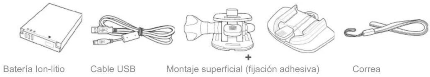 Batería Ion-litio Cable USB Montaje superficial (fijación adhesiva) Correa