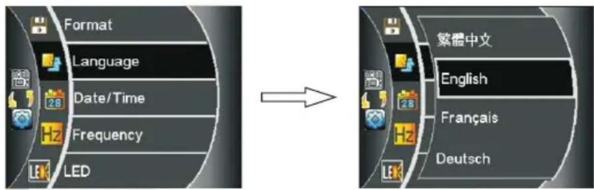 DOD LS360W - Select language - 1