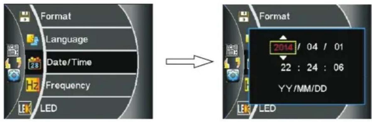 DOD LS360W - Setting the date and time - 1