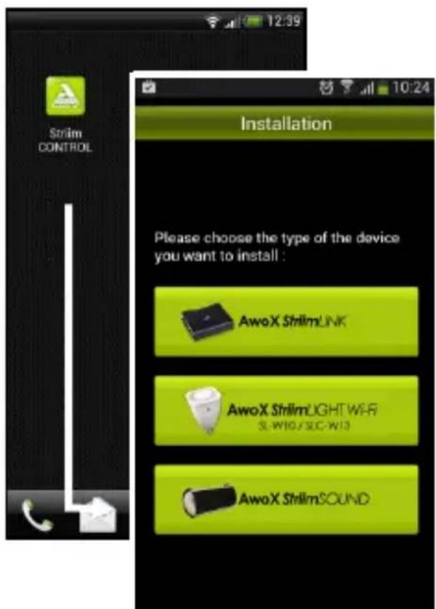 AwoX Striim StriimLight WiFi Color - Nastavitev AwoX Striim CONTROL. - 1