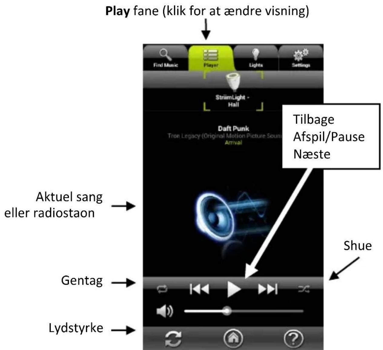 AwoX Striim StriimLight WiFi Color - Oversigt over Play fanen - 1