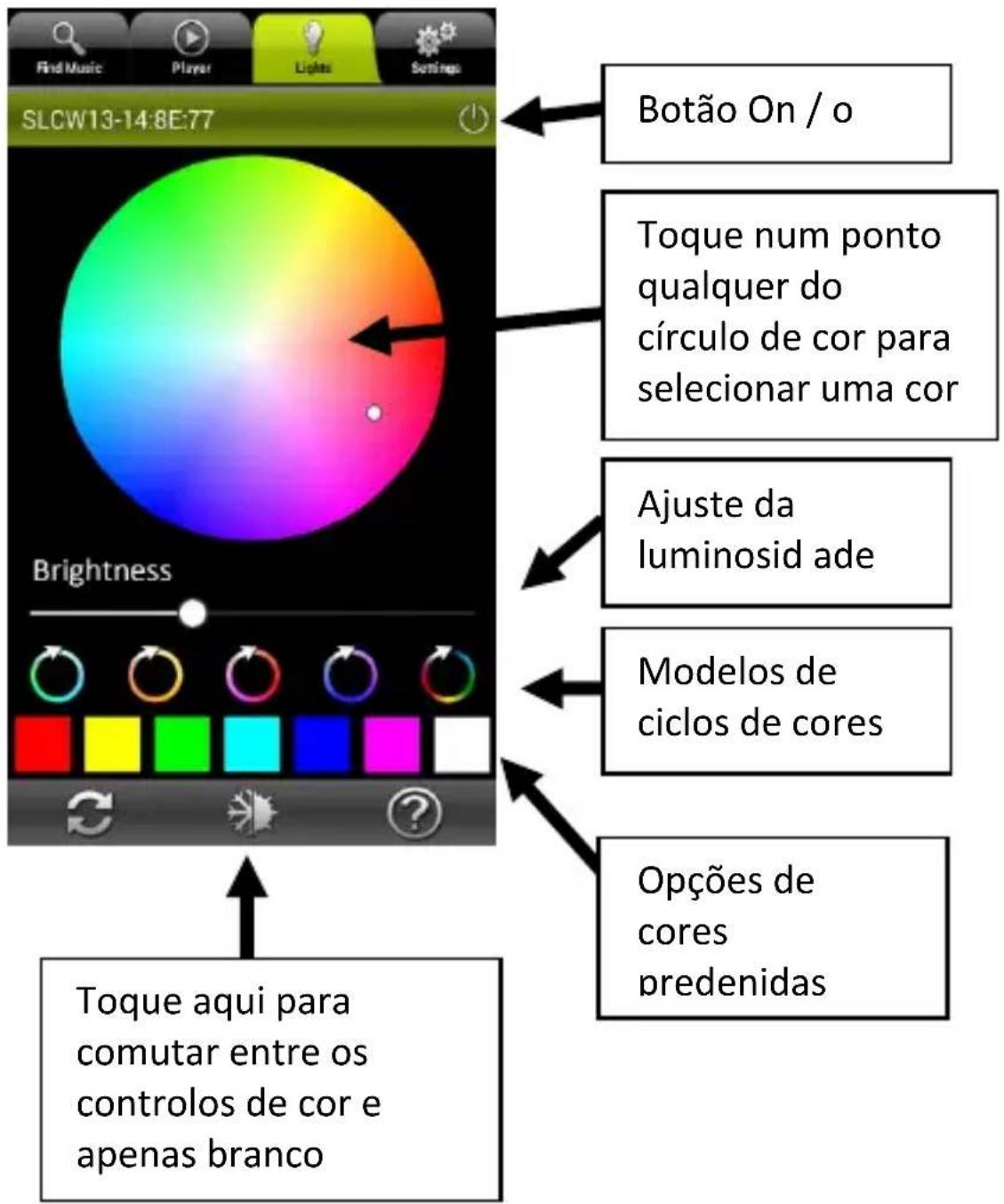 AwoX Striim StriimLight WiFi Color - Controles da luz de cor - 1