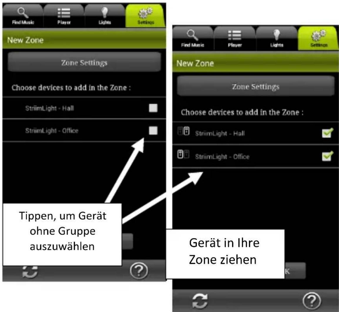 AwoX Striim StriimLight WiFi Color - Eine neue Zone erstellen - 2
