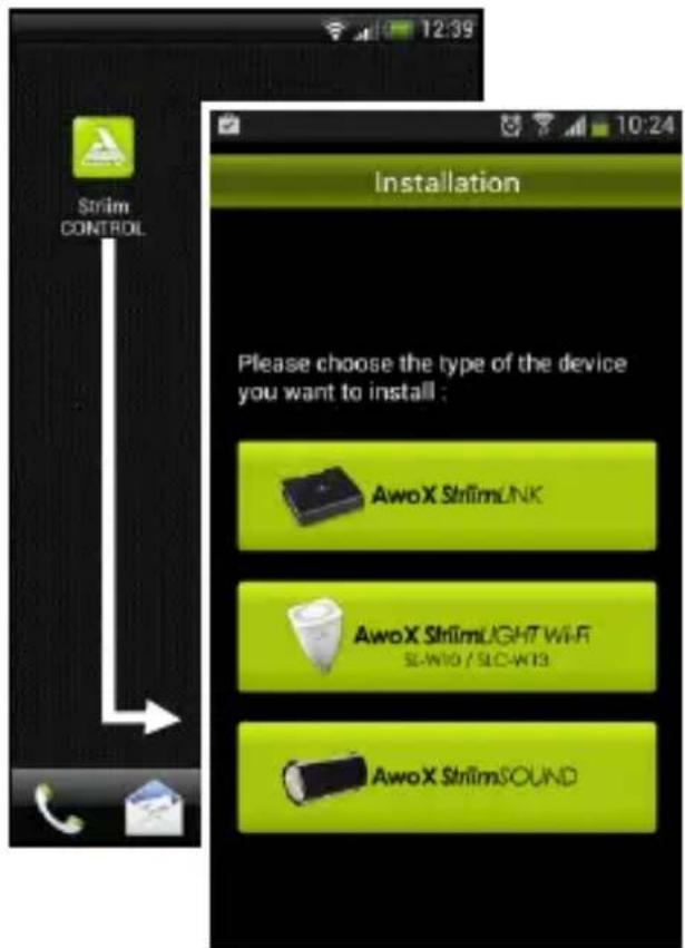 AwoX Striim StriimLight WiFi Color - Opsætning af AwoX Striim CONTROL - 1