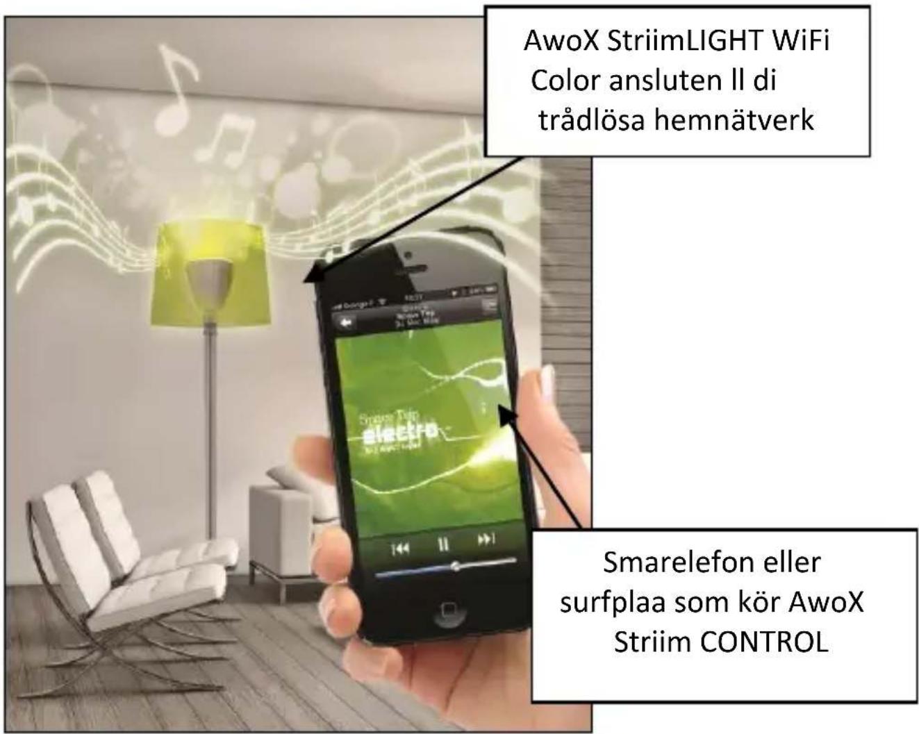 AwoX Striim StriimLight WiFi Color - Exempel på användning - 1