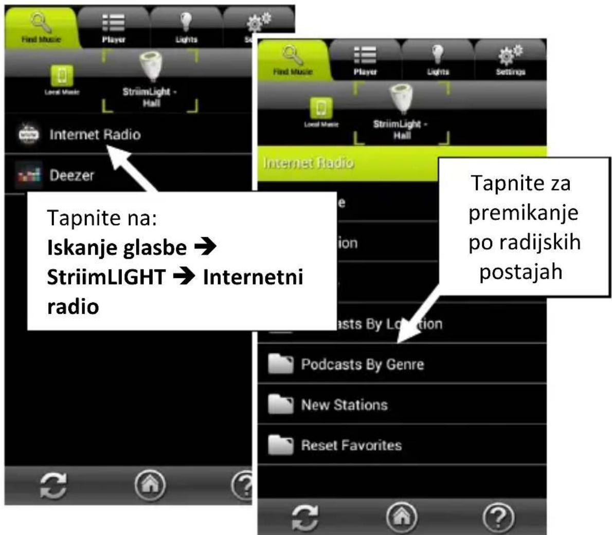 AwoX Striim StriimLight WiFi Color - Predvajanje internetnega radio z uporabo naprave StriimLIGHT WiFi - 1