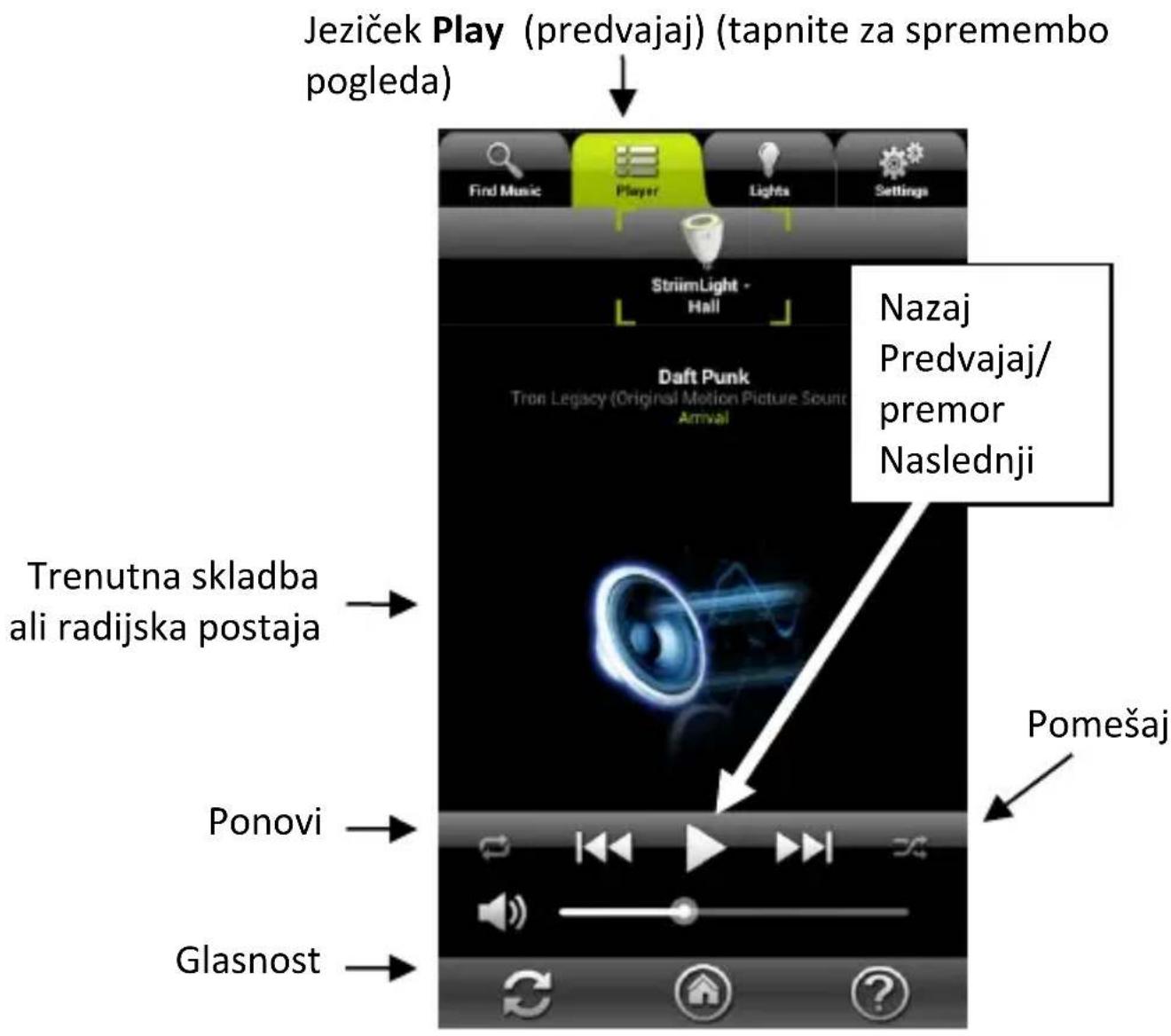 AwoX Striim StriimLight WiFi Color - Pregled zavihka Play (predvajanje) - 1