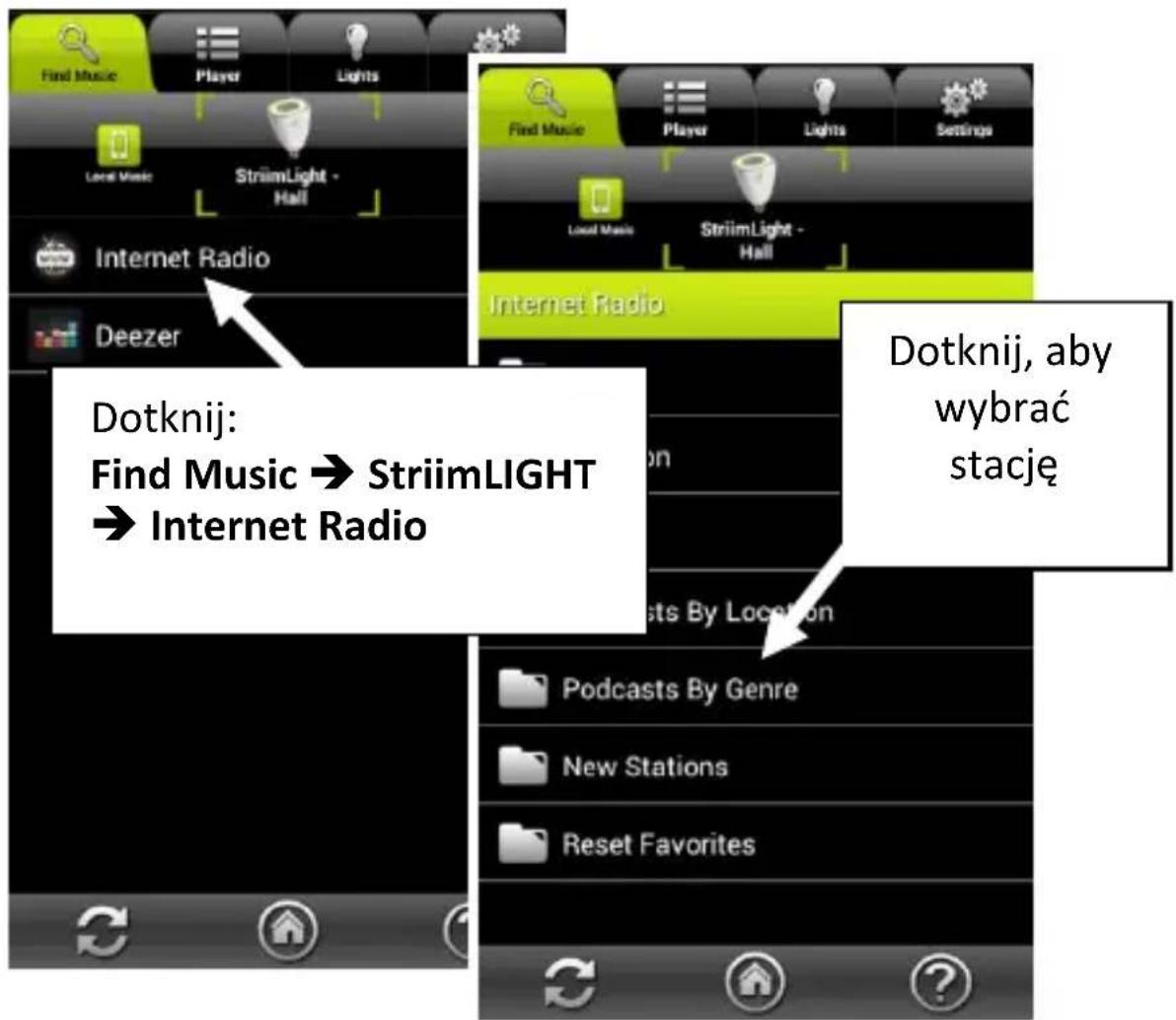 AwoX Striim StriimLight WiFi Color - Śluchanie radia internetowej przy StriimLIGHT WiFi - 1