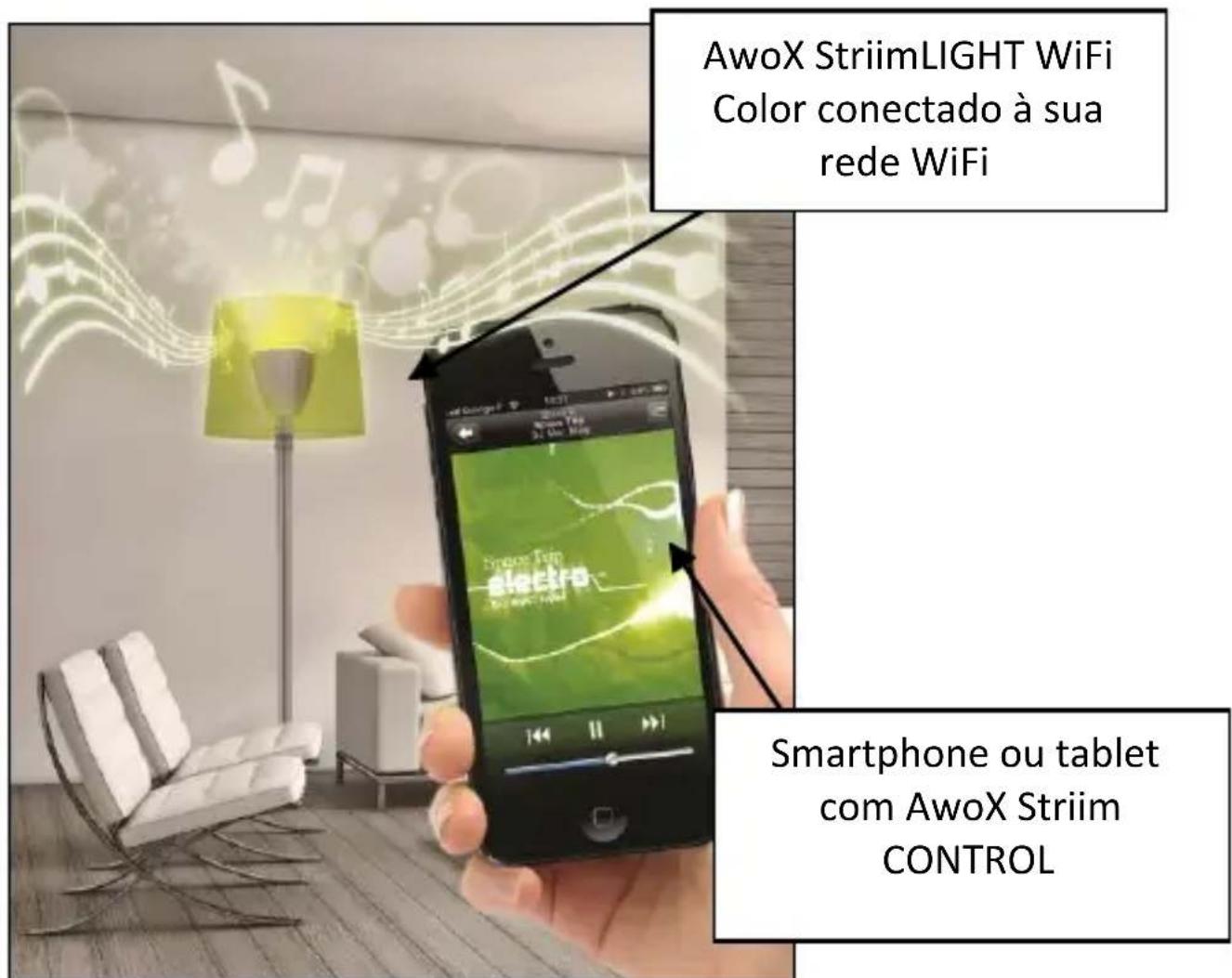 AwoX Striim StriimLight WiFi Color - Instalação de AwoX Striim CONTROL - 2