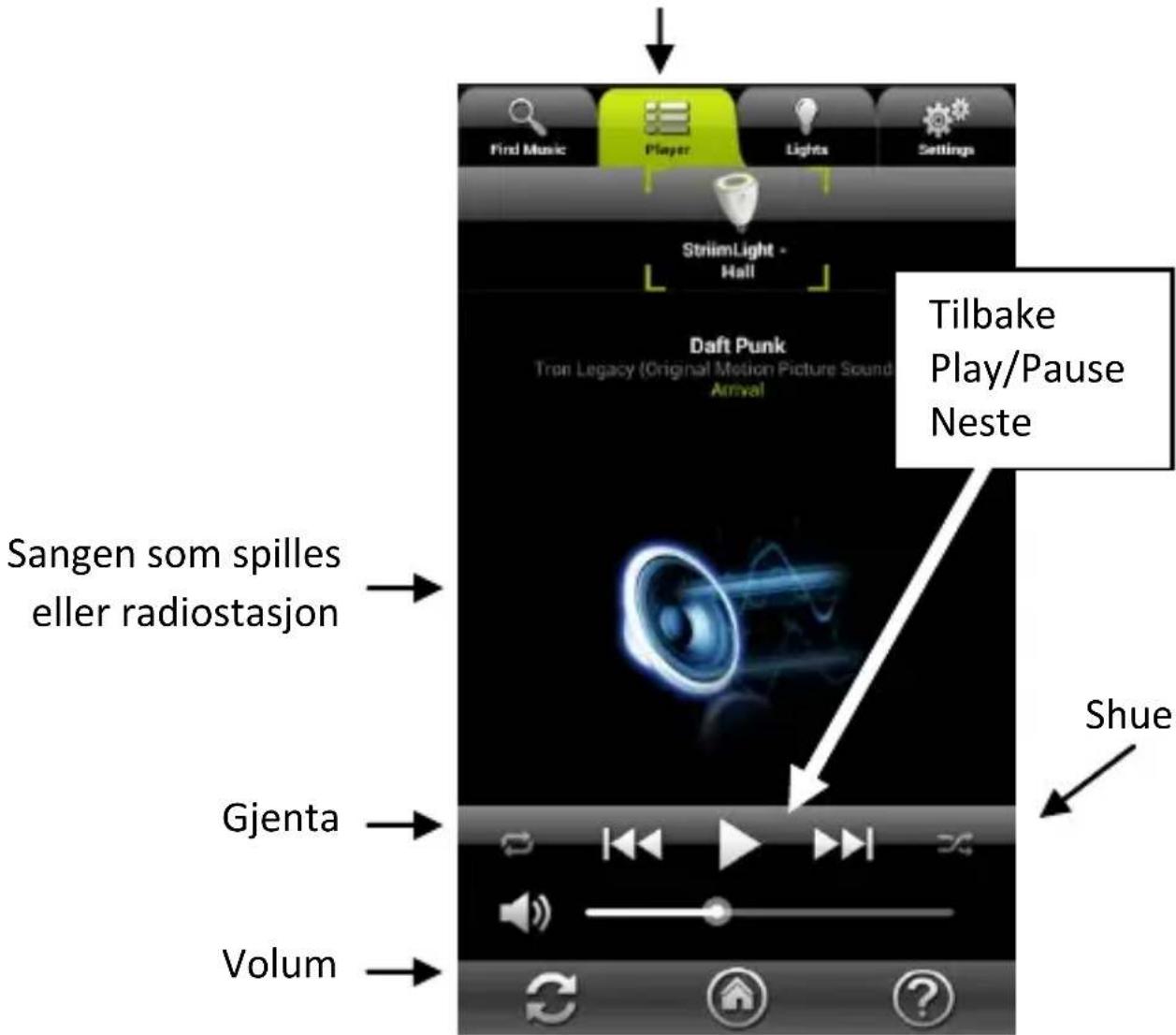 AwoX Striim StriimLight WiFi Color - Oversikt over Play-fanen - 1