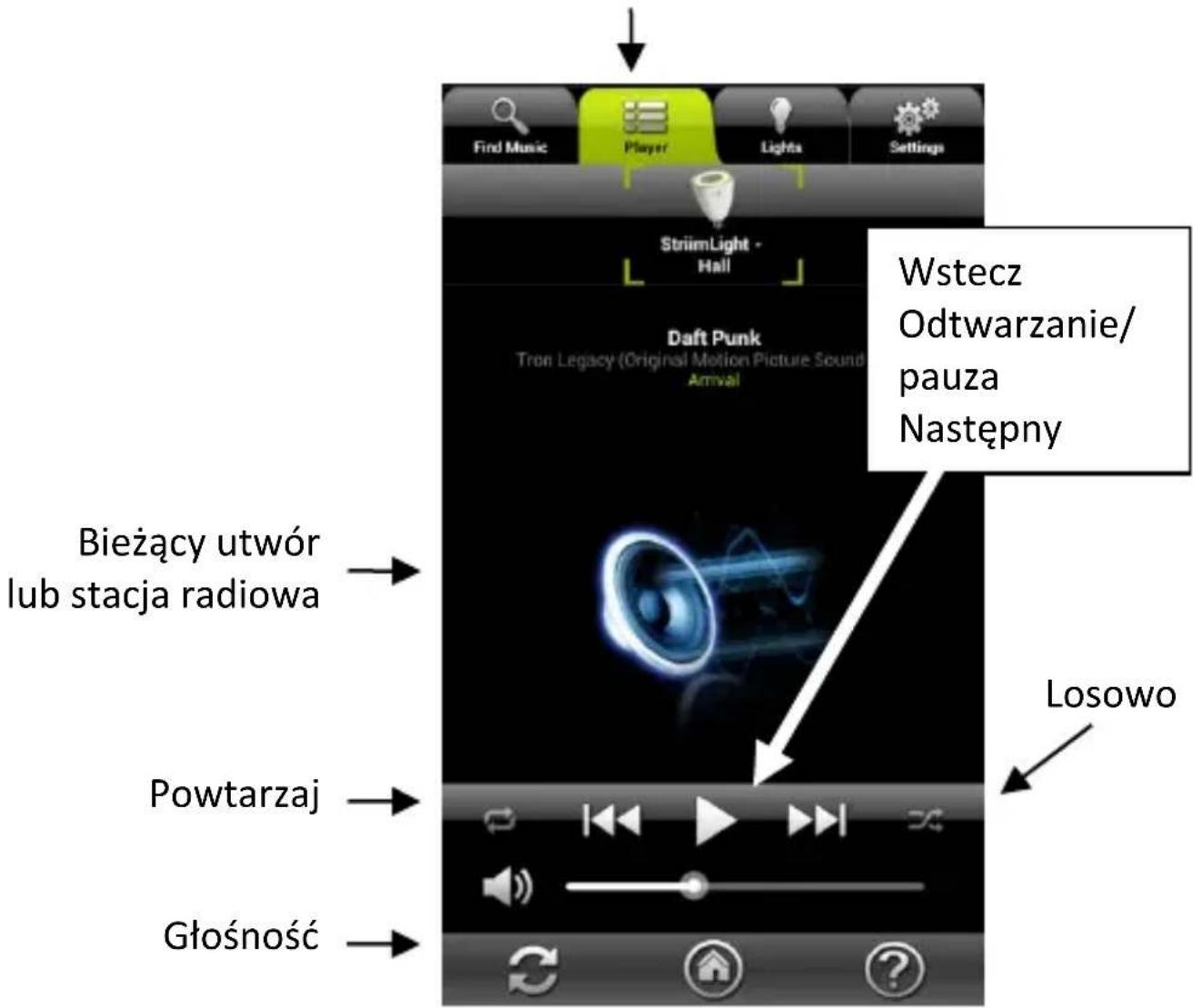 AwoX Striim StriimLight WiFi Color - Zakładka Play - 1