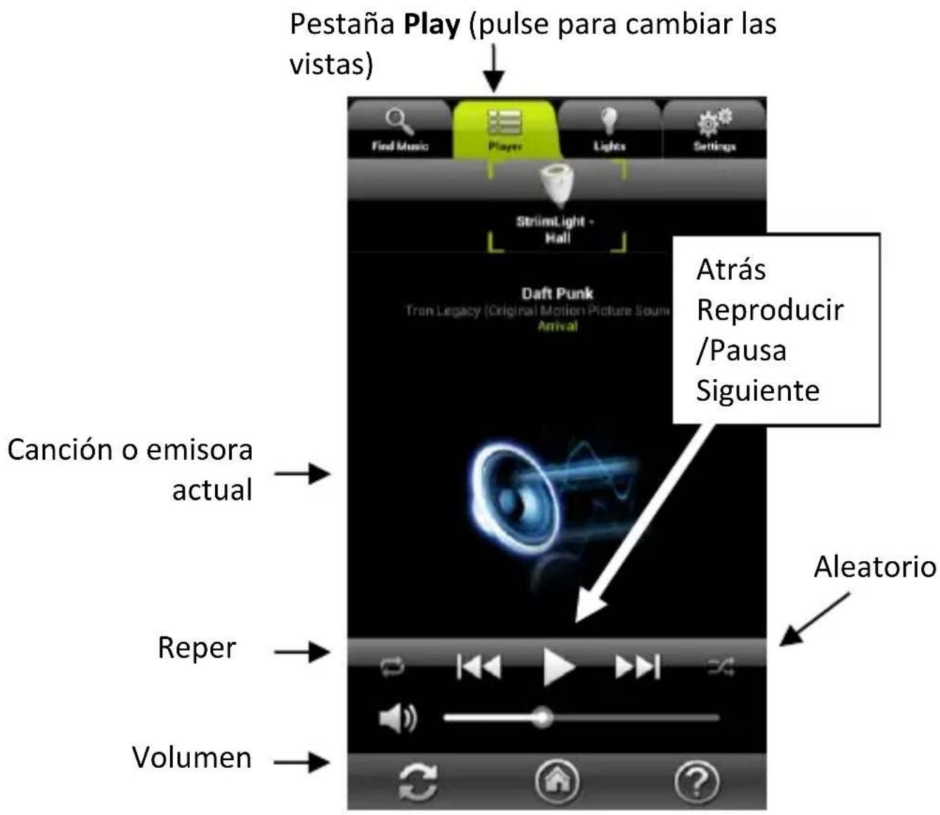AwoX Striim StriimLight WiFi Color - Generalidades de la pestaña Play - 1
