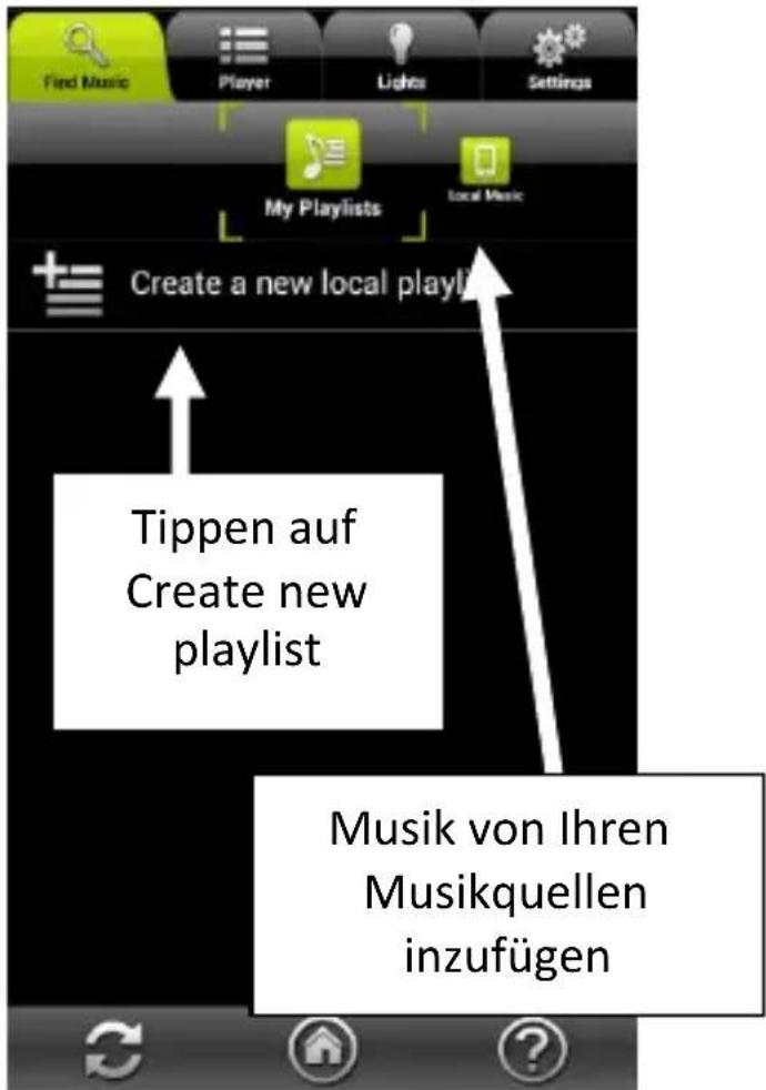 AwoX Striim StriimLight WiFi Color - Erstellen einer neuen (leeren) Playlist beginnen - 1