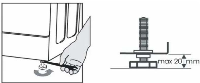 HISENSE WFNA9012 - RéGLAGE DES PIEDS - 6