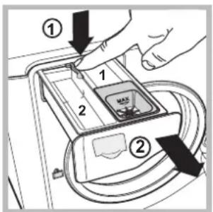 HOTPOINT-ARISTON Aqualtis AQ113D 69 FR - Nettoyage du tiroir à produits lessiviels - 1