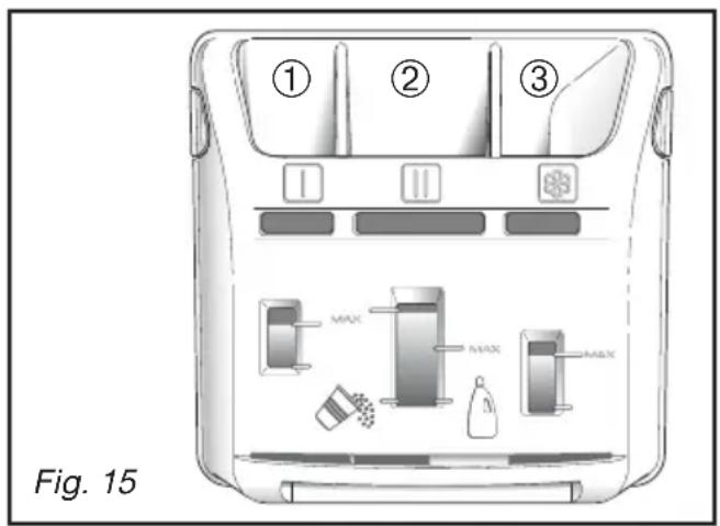 BRANDT BWT2612E - - CHARGEMENT DES PRODUITS DE LAVAGE (Fig. 15) - 1