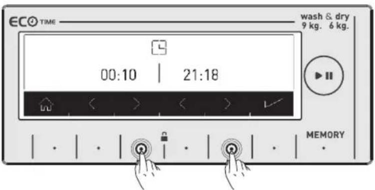 WHIRLPOOL AWZ 9614 F - Fonction supplémentaire de réglage de l'heure de démarrage différé / fin - 3
