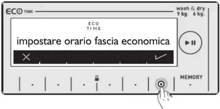WHIRLPOOL AWZ 9614 F - E C O Impostazione Eco Time (fascia oraria economica) TIME - 1