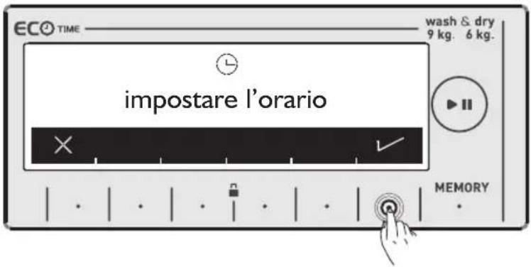 WHIRLPOOL AWZ 9614 F - Impostazione dell'ora corrente - 1