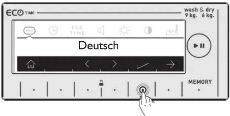 WHIRLPOOL AWZ 9614 F - Réglage de selection de langue - 4
