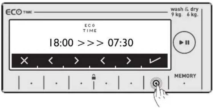 WHIRLPOOL AWZ 9614 F - E C O Impostazione Eco Time (fascia oraria economica) TIME - 3