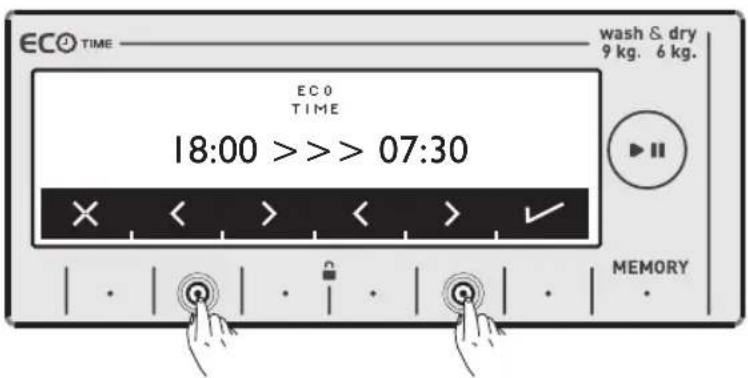 WHIRLPOOL AWZ 9614 F - E C O Impostazione Eco Time (fascia oraria economica) TIME - 2