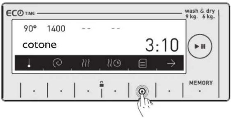 WHIRLPOOL AWZ 9614 F - Impostazione dell'ora corrente - 3