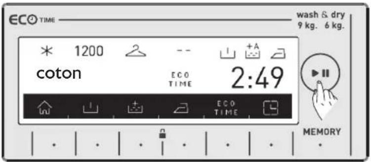 WHIRLPOOL AWZ 9614 F - Touché de fonction d'enregistrement en mémoire (MEMORY) - 6