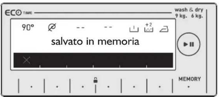 WHIRLPOOL AWZ 9614 F - Funzione di memorizzazione (tasto MEMORY) - 10
