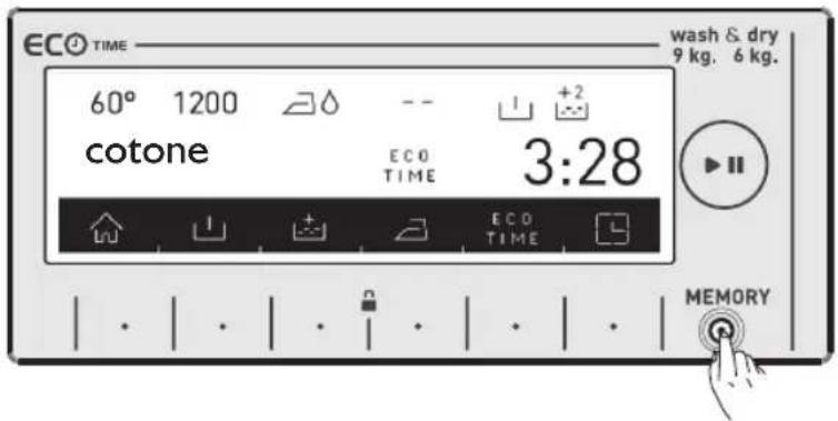 WHIRLPOOL AWZ 9614 F - Funzione di memorizzazione (tasto MEMORY) - 1