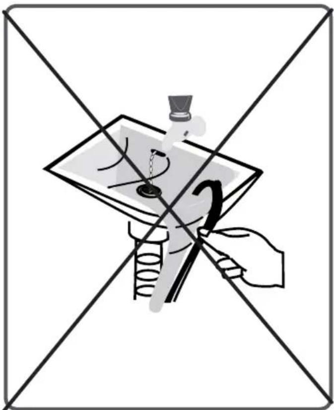 TELEFUNKEN TFNVIN1455RED - Risque d'inondation ! (dans le cas d'une installation sur un lavabo, bac ou évier). - 3