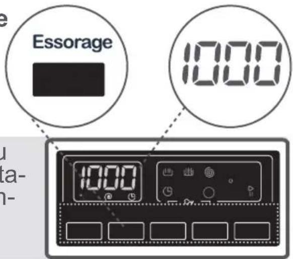 TECHWOOD TK1210GRTD16 - 2- Sélection de la vitesse d'essorage - 1