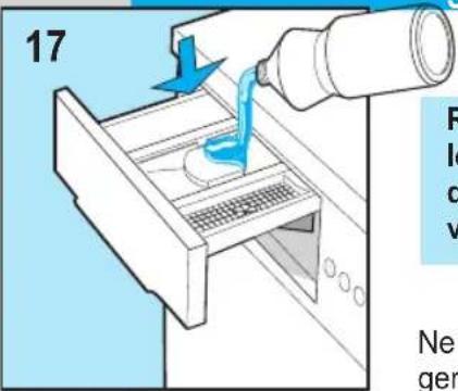 Ardo WD800 - SI LE MODELE PREVOIT LE RECIPIENT POUR LE DETERGENT LIQUIDE - 1