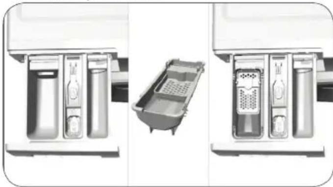 BEKO WMB 71031 MS - Si le produit contient un réservoir pour lessive liquide: - 1