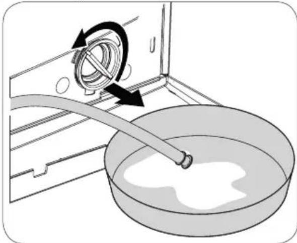 BEKO WMB 71031 MS - Évacuation de l'eau restante et nettoyage du filtre de la pompe - 4