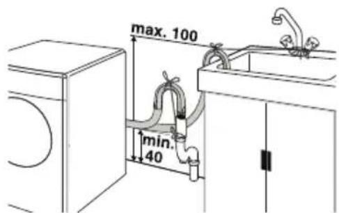 BEKO WMB 61021 MS - Prijungimas priekanalizacijos vamzdsio - 1