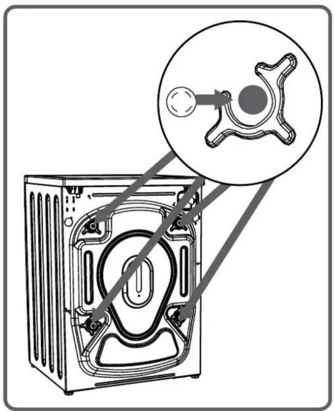 CONTINENTAL EDISON CELL712B - CHAPITRE -3 : INSTALLATION DE VOTRE LAVE-LINGE (RETRAIT DES VIS DE BRIDAGE TRANSPORT) - 2