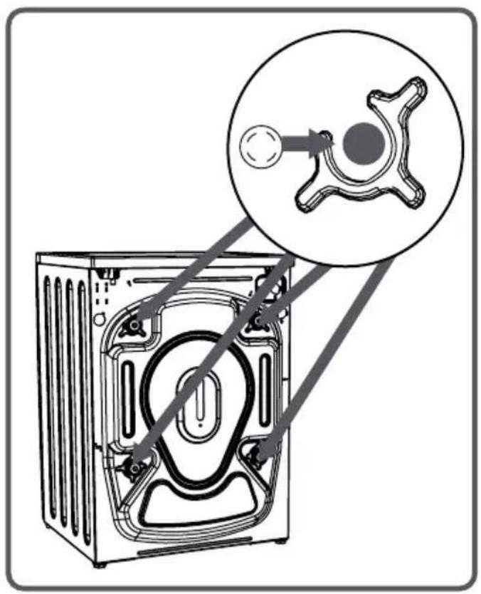 WALTHAM WT 1007 WAV 14 - CHAPITRE -3 : INSTALLATION DE VOTRE LAVE-LINGE (RETRAIT DES VIS DE BRIDAGE TRANSPORT) - 2