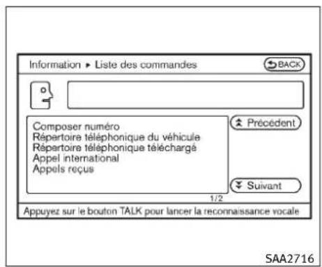 INFINITI FX50 (2011) - Afficherlalistedescommandes - 3