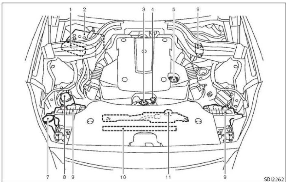INFINITI FX50 (2011) - COMPARTIMENT-MOTEUR - 1