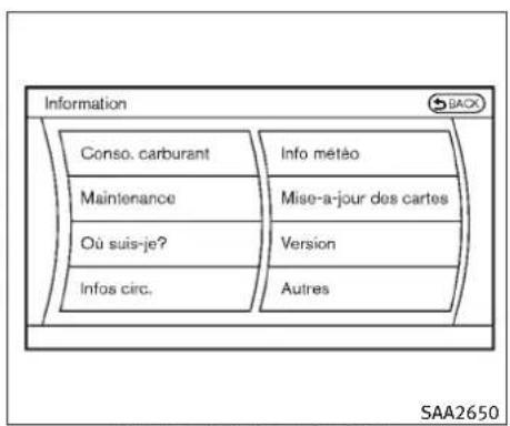 INFINITI FX50 (2011) - COMMENTUTILISERLEBOUTON INFO - 1