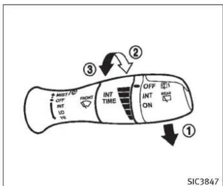 INFINITI FX50 (2011) - FONCTIONNEMENTDEL'ESSUIE-GLACEETDULAVE-GLACDEPARE-BRISE - 1