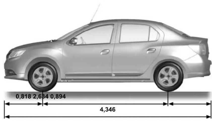DACIA Logan MCV (2013) - DIMENSIONS (en metres) (1/3) - 1