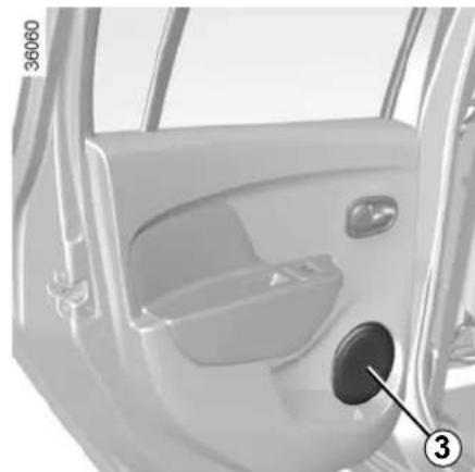 DACIA Logan MCV (2013) - Emplacement haut-parleur avant 2 ou arriere 3 - 1
