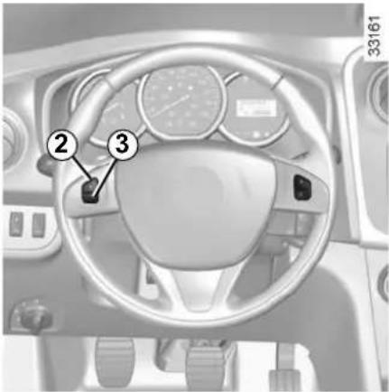 DACIA Logan MCV (2013) - RÉGULATEUR-LIMITEUR DE VITESSE : fonction régulateur (3/4) - 1
