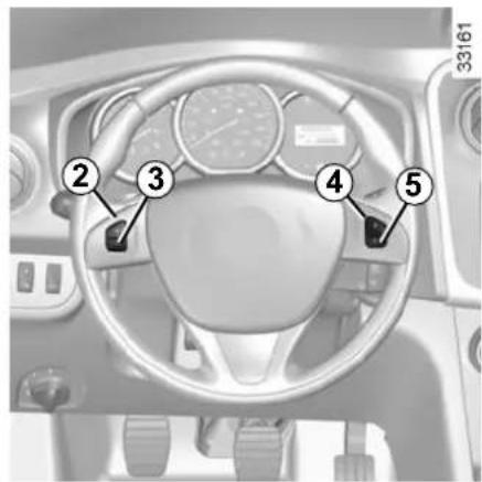 DACIA Logan MCV (2013) - RÉGULATEUR-LIMITEUR DE VITESSE : fonction limiteur (1/3) - 2