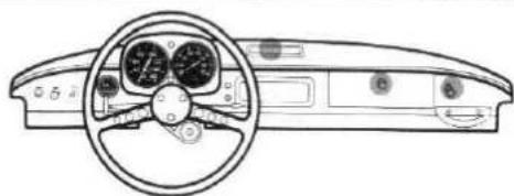 RENAULT R 1133 Caravelle (1966) - Plafonnier rétroviseur - 1