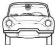 RENAULT R 1133 Caravelle (1966) - Plafonnier rétroviseur - 2