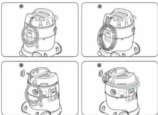 Sidamo DCP 25S - Arrêt et rangement de l'aspirateur : - 1